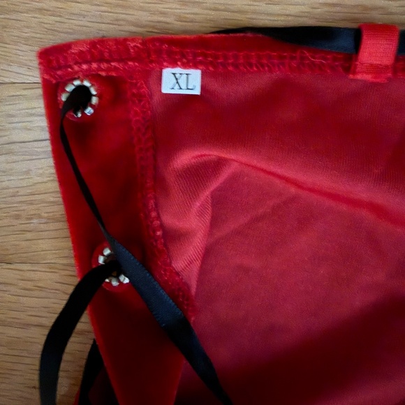 Sexy Mrs Claus Costume Mini Dress with Flashing LED Lights Size XL - Picture 3 of 10